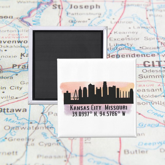 Kansas City MO City Skyline Magnet (Skapare uppladdad)