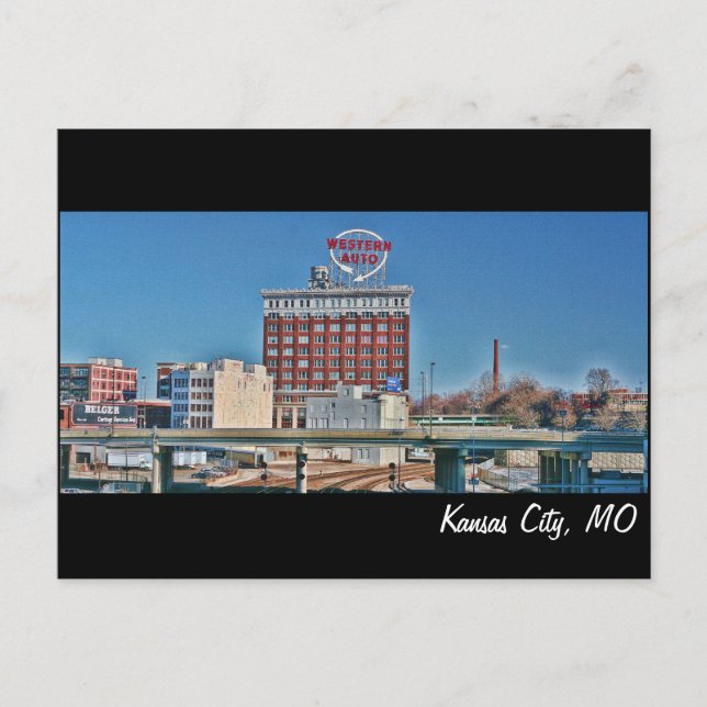 Kansas City, MO Western Auto byggnad Vykort (Framsida)
