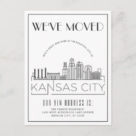 Kansas City Modern Deco | Byte av Adress  Meddelande Vykort