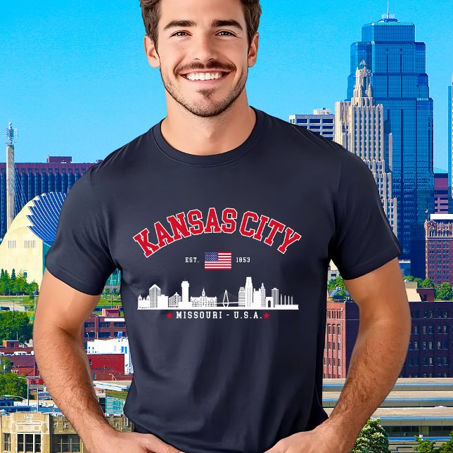 Kansas City Modern Skyline Souvenir T Shirt (Skapare uppladdad)