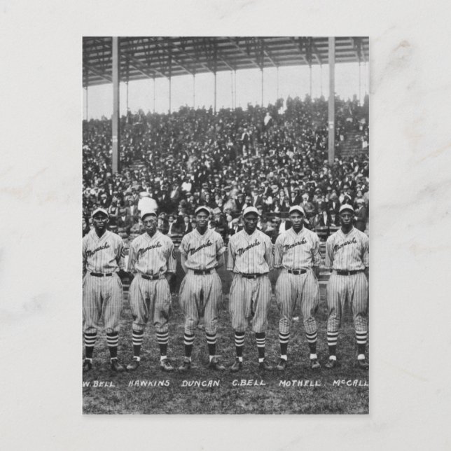 Kansas City Monarchs basebolllag Vykort (Framsida)