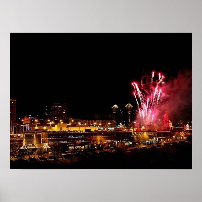 Kansas City Plaza Fireworks, Ljus Poster (Framsidan)
