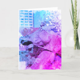 Kansas City Plaza Horse Fontän Lila Blue Kort