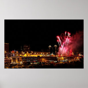 Kansas City Plaza Ljus, Fireworks 21 x 13 Poster