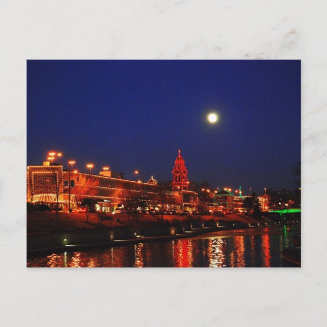Kansas City Plaza Ljus under full Moon Vykort (Framsida)
