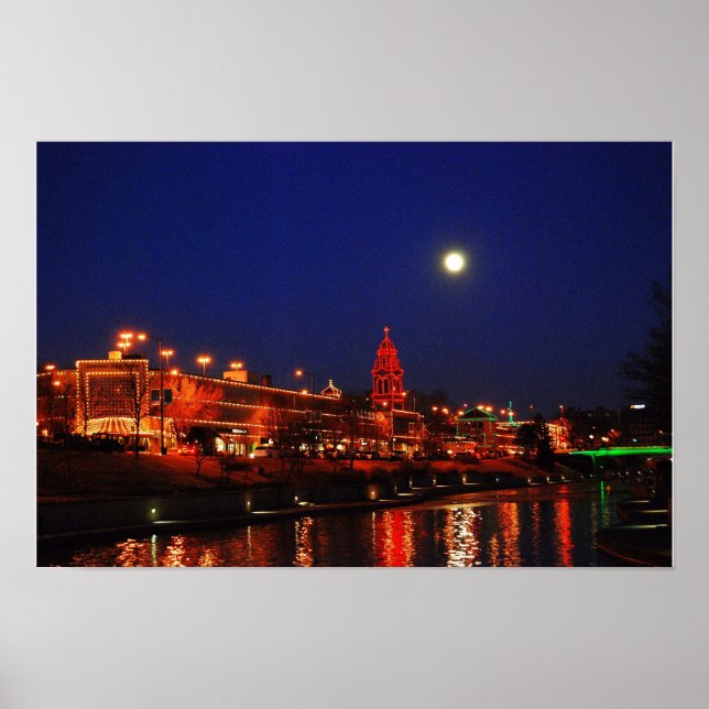 Kansas City Plaza Ljus under hela måndagen Poster (Framsidan)