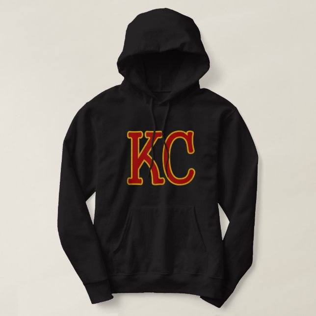Kansas City RedYellow Coola Kansas City Kc 2 Brev Hoodie (Design framsida)