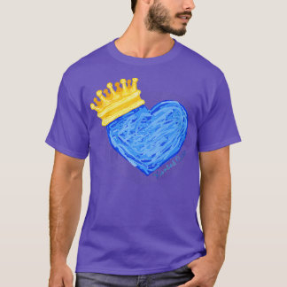 Kansas City Royal Blue Heart och Krona T Shirt
