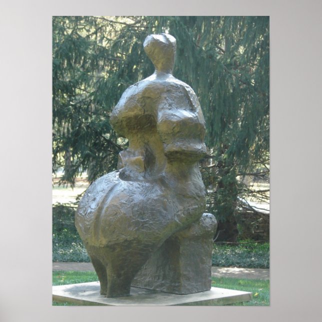 Kansas City Sculpture in Park A Seed Woman Poster (Framsidan)