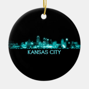 Kansas City Skyline Julgransprydnad Keramik