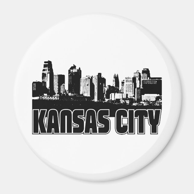 Kansas City Skyline Magnet (Framsidan)