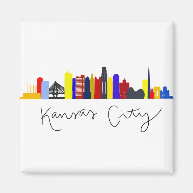 Kansas City Skyline Magnet (Framsidan)
