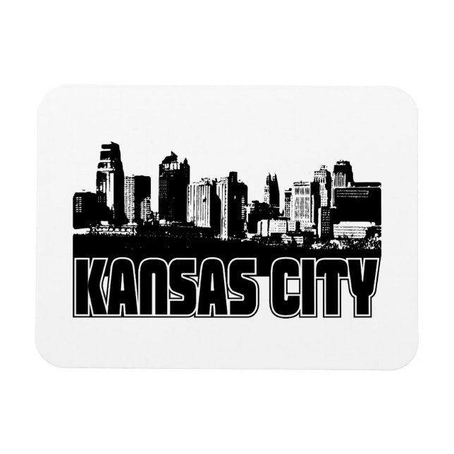 Kansas City Skyline Magnet (Horisontell)