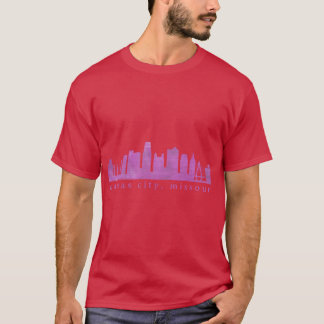 Kansas City Skyline Paint 4 T Shirt