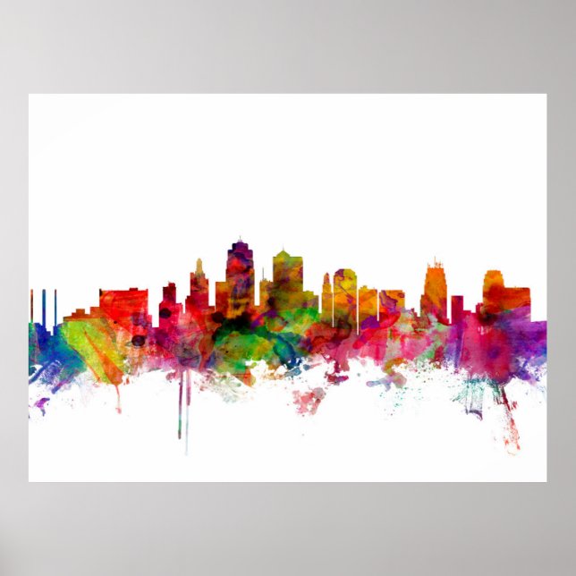 Kansas City Skyline Poster (Framsidan)