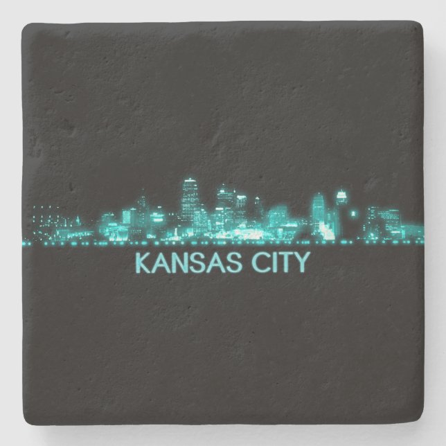 Kansas City Skyline Stenunderlägg (Framsidan)