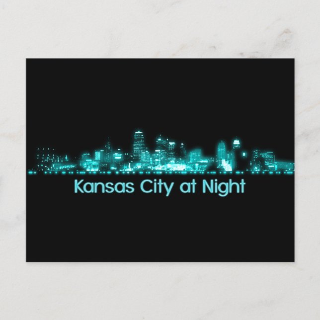 Kansas City Skyline Vykort (Framsida)