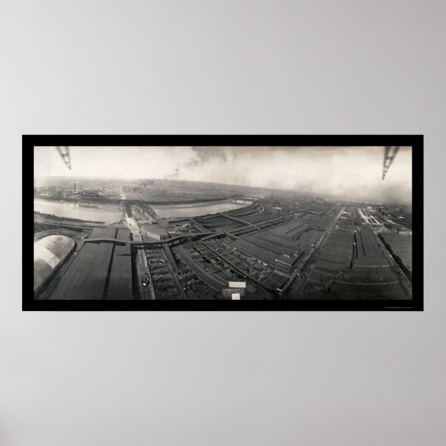 Kansas City Stockyards Photo 1907 Poster (Framsidan)