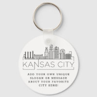 Kansas City Stylized Skyline | Anpassningsbar Slog
