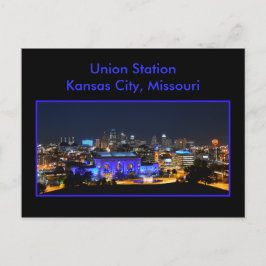 Kansas City Union Station i Blue Vykort