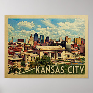 Kansas City Vintage resor Poster