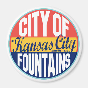 Kansas City vintageetikett Magnet
