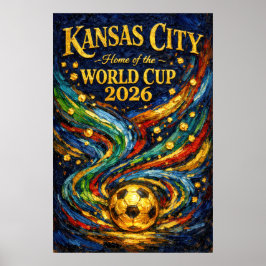 Kansas City World Cup 2026 Oljemålning Fotboll Poster