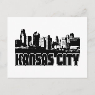 Kansas Citys siluett Vykort