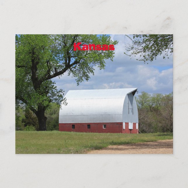 Kansas country Red Barn Vykort (Framsida)