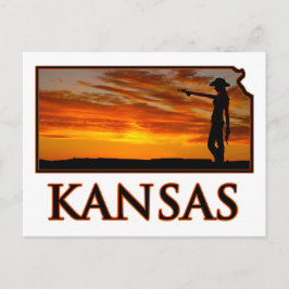 Kansas Cowgirl Vykort