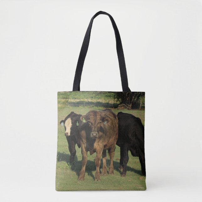 Kansas Cows in a Pastor Tote Bag Tygkasse (Framsida)