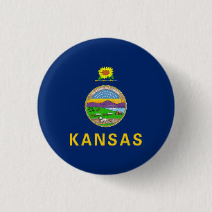 Kansas delstatsflagga knapp