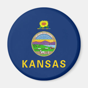 Kansas delstatsflagga magnet