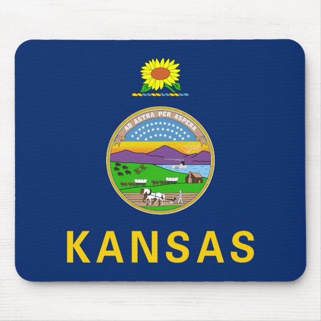 Kansas delstatsflagga musmatta (Framsidan)