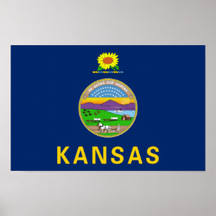 Kansas delstatsflagga poster