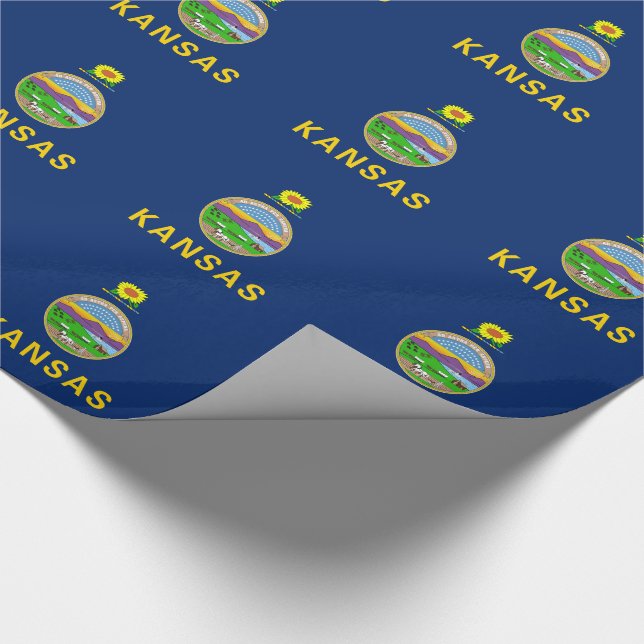 Kansas delstatsflagga presentpapper (Hörn)