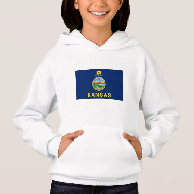 Kansas delstatsflagga t shirt (Framsida)