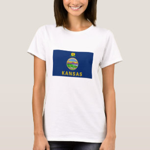 Kansas delstatsflagga t shirt