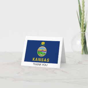 Kansas delstatsflagga tack kort