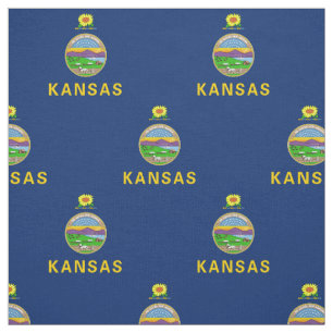 Kansas delstatsflagga tyg