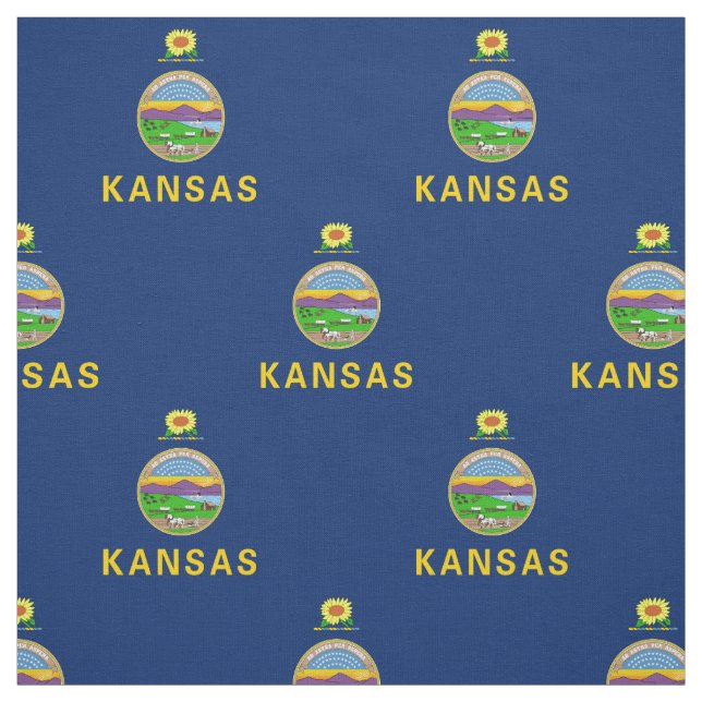 Kansas delstatsflagga tyg (Provkarta)