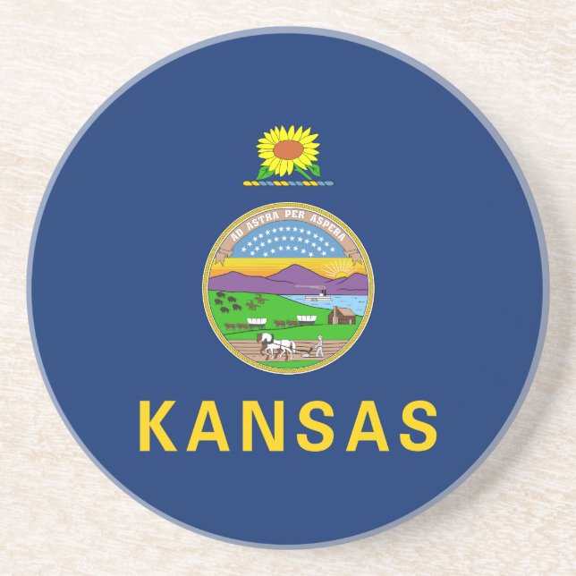 Kansas delstatsflagga underlägg (Framsidan)