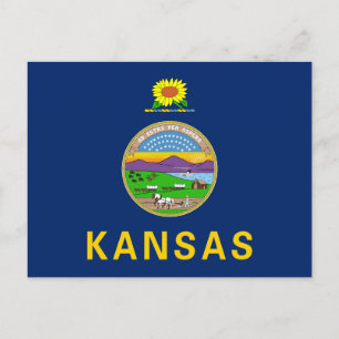 Kansas delstatsflagga vykort