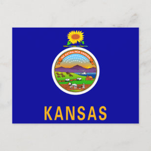 Kansas delstatsflagga vykort