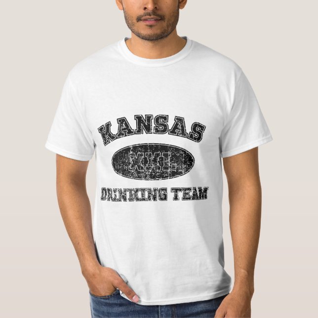 Kansas Drinking Team  T Shirt (Framsida)