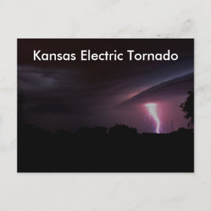 Kansas Electrical Tornado POST CARD! Vykort