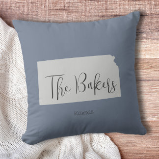 Kansas-familjen Namn Dekorativ kudde