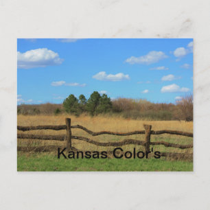 Kansas Färg Postcard Vykort