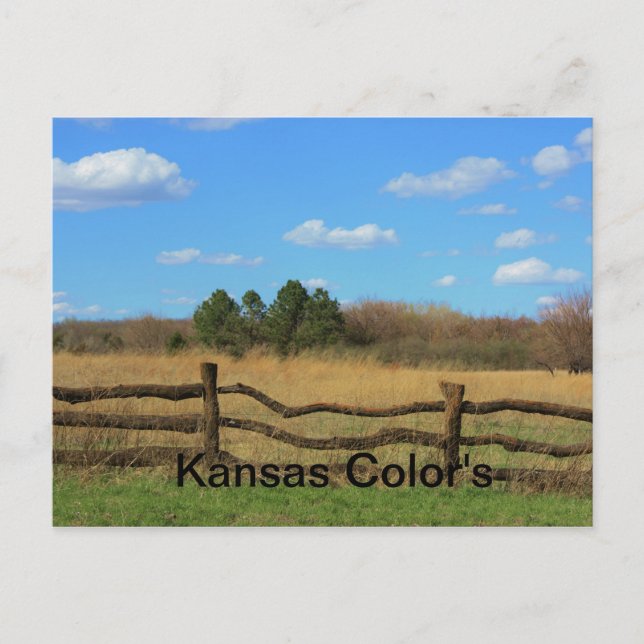 Kansas Färg Postcard Vykort (Framsida)