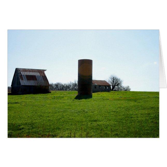 Kansas Farm Land Hälsningskort (Framsidan Horizontal)